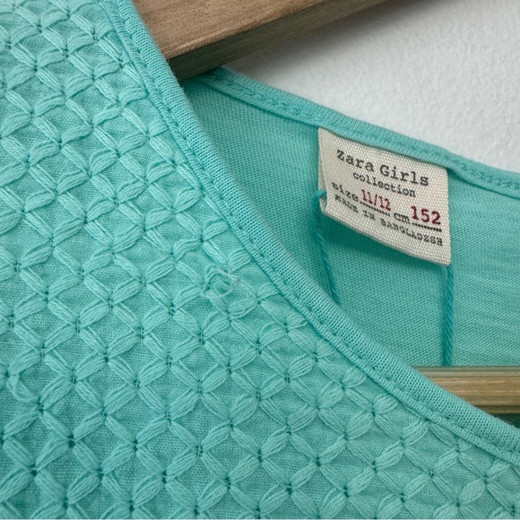 Zara Girls Mint Green Romper Shorts Size 11/12 NWT - Picture 5 of 7